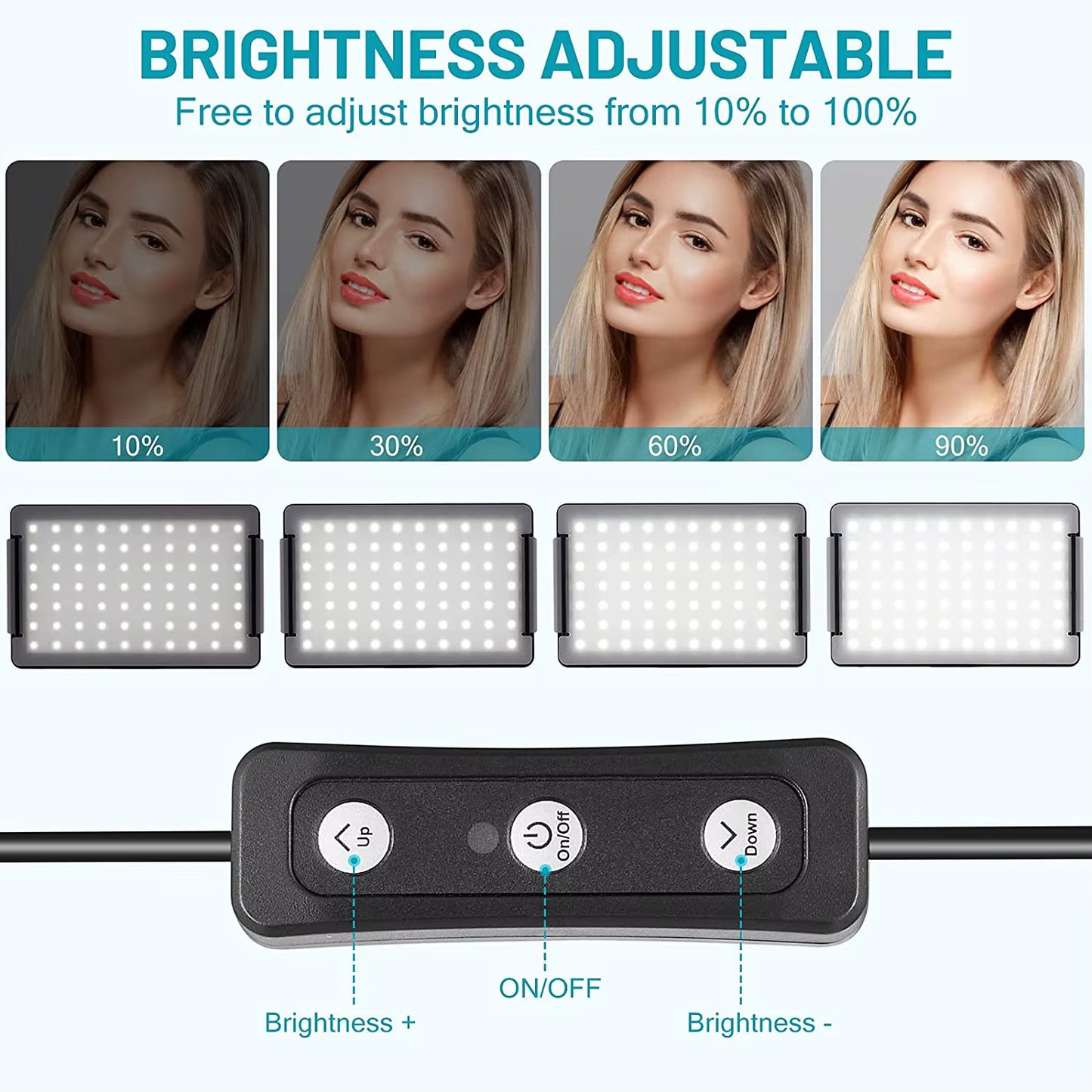 6"LED Video Light Panel 5600K Photography Lighting Photo Studio Lamp Kit for Shoot Live Streaming Youbube with Tripod RGB Filter