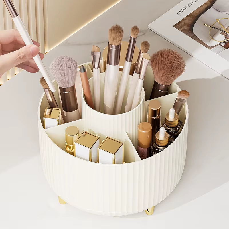 360° Rotating Makeup Brush Holder Cosmetic Brush Holder Large Capacity Lipstick Makeup Brush Pen Eyebrow Pen Jewelry Container