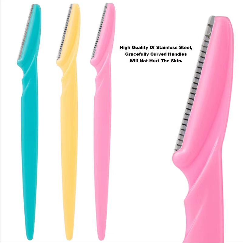 3Pcs Eyebrow Trimmer Eyebrow Razor Shaver Blade Eye Brow Shaper Face Razor Facial Hair Remover for Women Makeup Tools