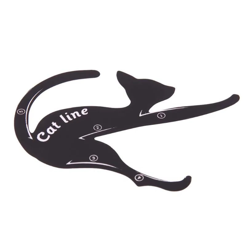 2Pcs/Set Women Cat Line Pro Eye Cosmetic Makeup Tool Eyeliner Stencils Beauty Eyebrow Template Shaper Model Women Girl