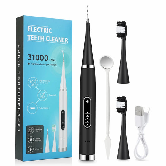 Dental Calculus Remover Oral Care 5 Mode Stains Tartar Tool Teeth Whitening Electric Toothbrush with Dentist Mirror USB Charging