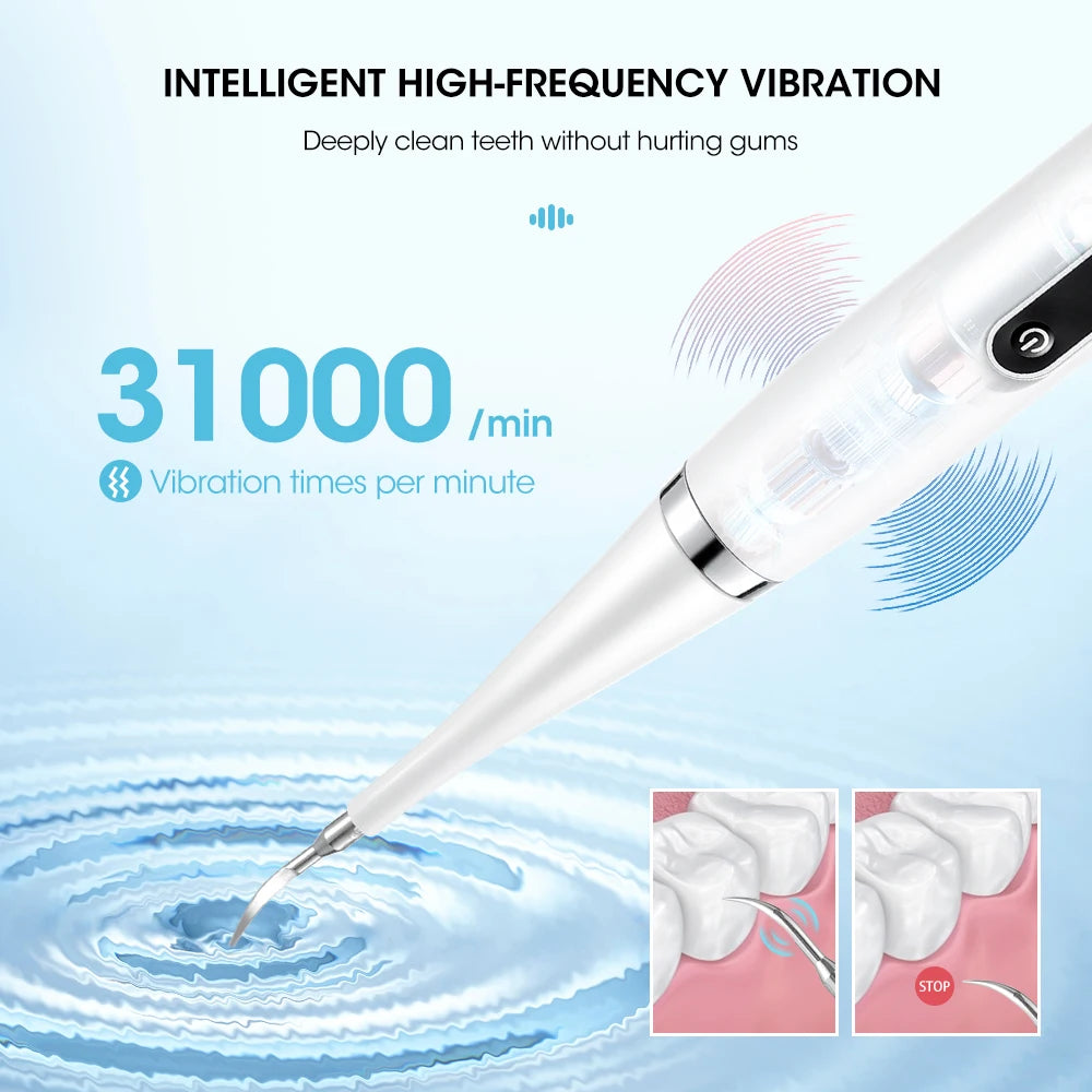 Dental Calculus Remover Oral Care 5 Mode Stains Tartar Tool Teeth Whitening Electric Toothbrush with Dentist Mirror USB Charging