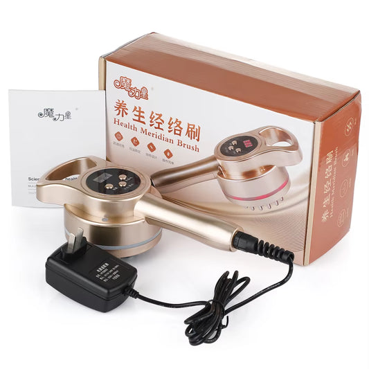 Electric Slimming Massage Device Hot Compress Micro-Current Vibration LED Fat Burner Body Massager Health Beauty Meridian Brush