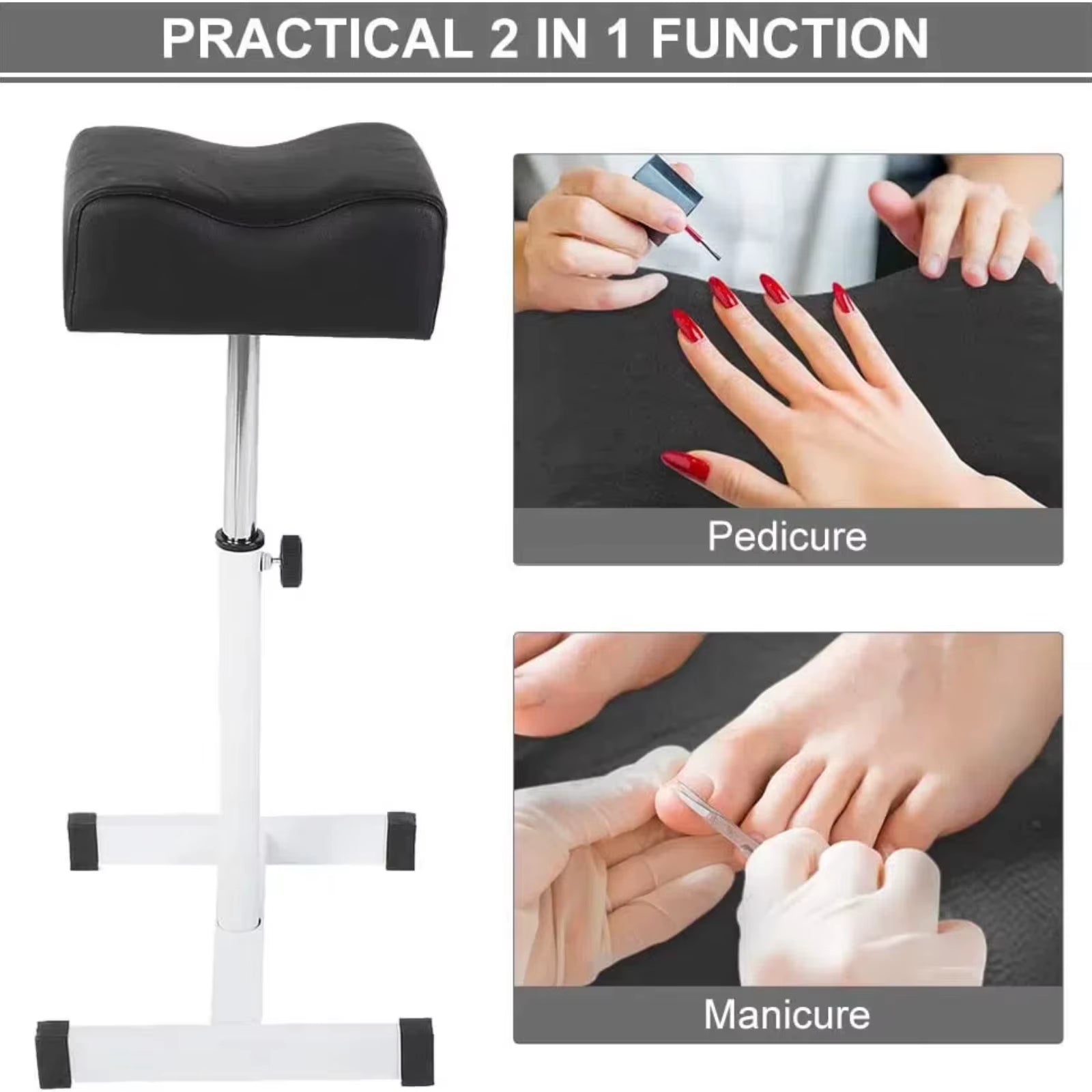 Foot Bath Pedicure Manicure Footrest Tool Bracket Beauty Massage Chair Nail Stand Footrest Salon Spa Stool Chair